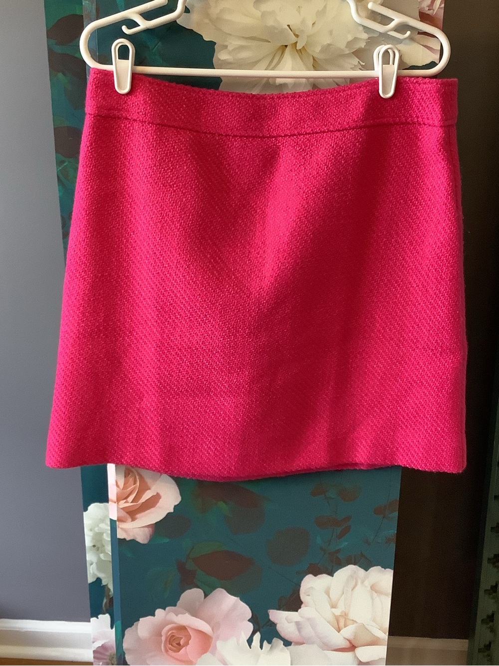 J. Crew Fuchsia Textured Mini Skirt